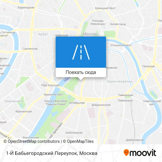 Карта 1-Й Бабьегородский Переулок