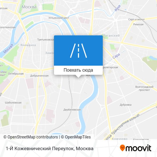 Карта 1-Й Кожевнический Переулок
