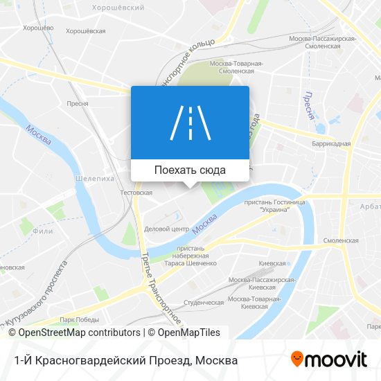 Карта 1-Й Красногвардейский Проезд