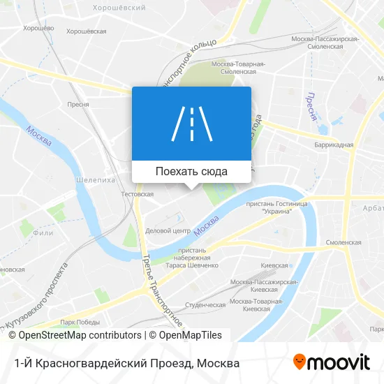 Карта 1-Й Красногвардейский Проезд