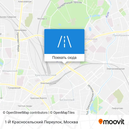 Карта 1-Й Красносельский Переулок