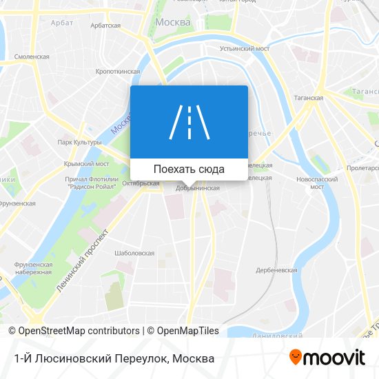 Карта 1-Й Люсиновский Переулок