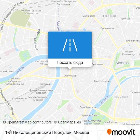 Карта 1-Й Николощеповский Переулок