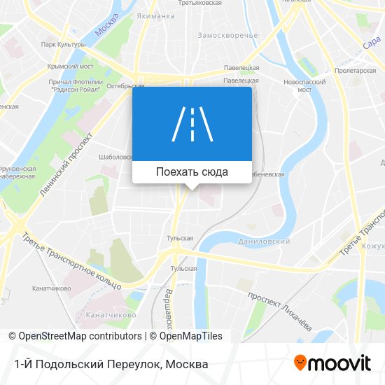 Карта 1-Й Подольский Переулок