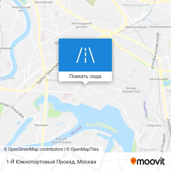 Карта 1-Й Южнопортовый Проезд