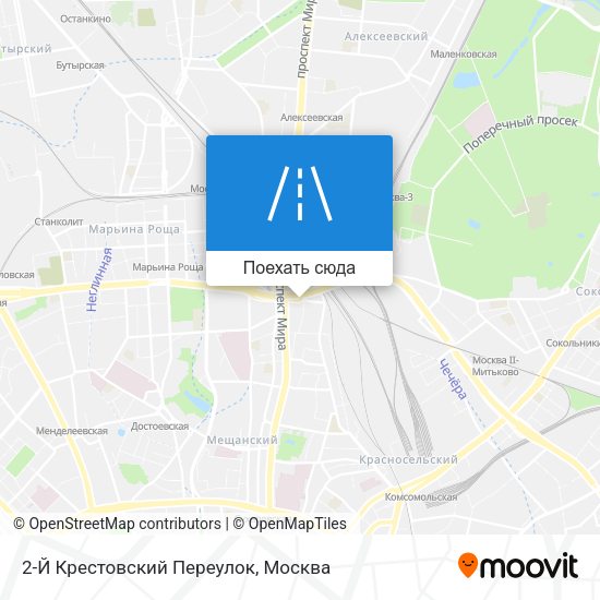 Карта 2-Й Крестовский Переулок