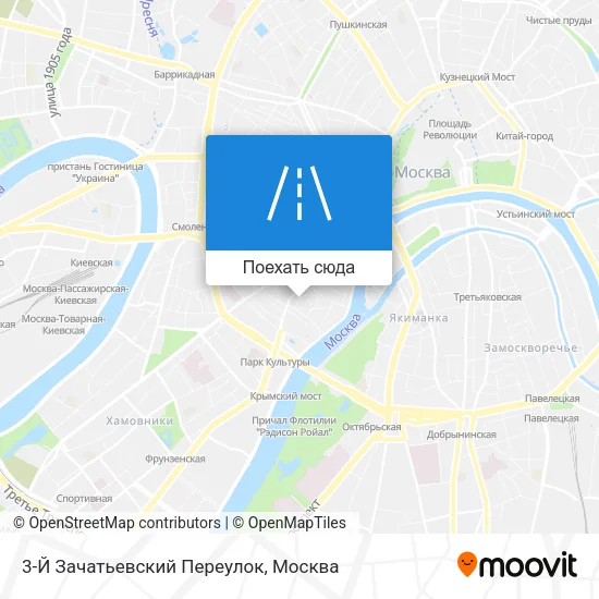 Карта 3-Й Зачатьевский Переулок