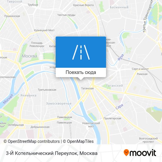 Карта 3-Й Котельнический Переулок
