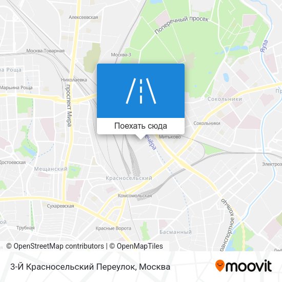 Карта 3-Й Красносельский Переулок
