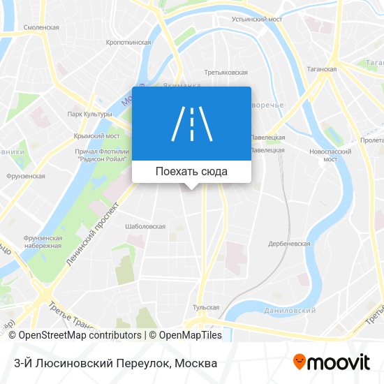 Карта 3-Й Люсиновский Переулок