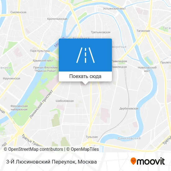 Карта 3-Й Люсиновский Переулок