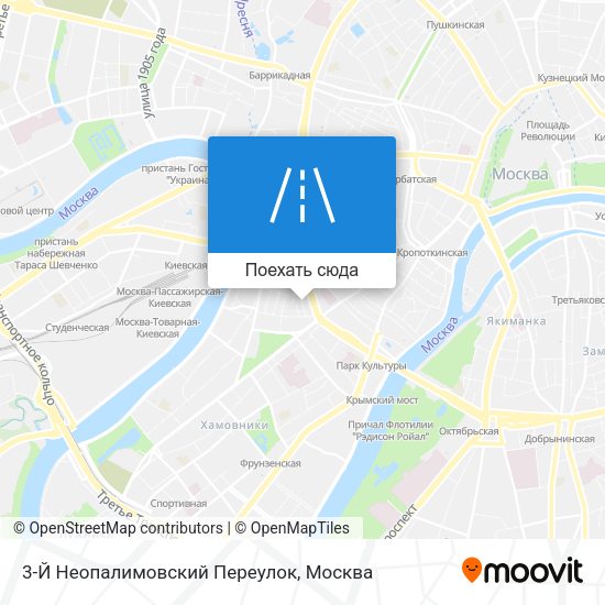 Карта 3-Й Неопалимовский Переулок