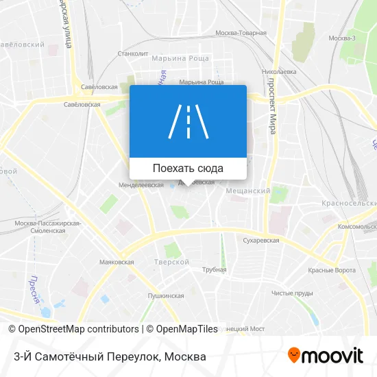 Карта 3-Й Самотёчный Переулок