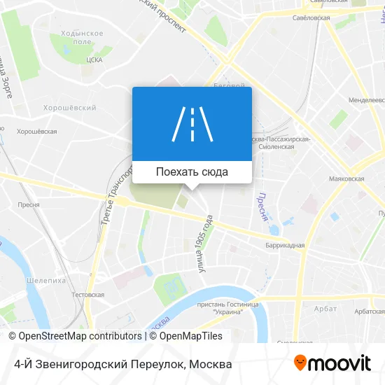 Карта 4-Й Звенигородский Переулок