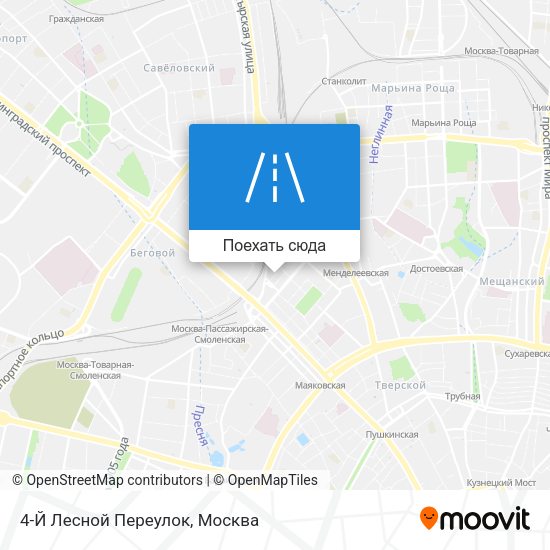 Карта 4-Й Лесной Переулок