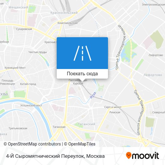 Карта 4-Й Сыромятнический Переулок