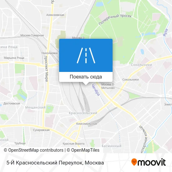 Карта 5-Й Красносельский Переулок