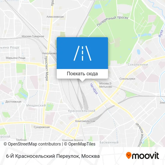 Карта 6-Й Красносельский Переулок