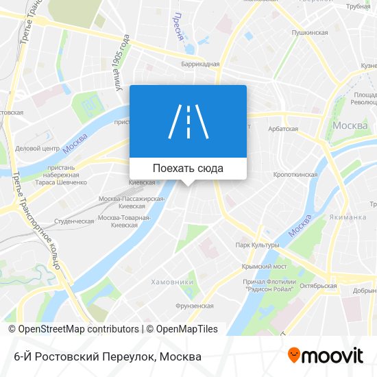 Карта 6-Й Ростовский Переулок