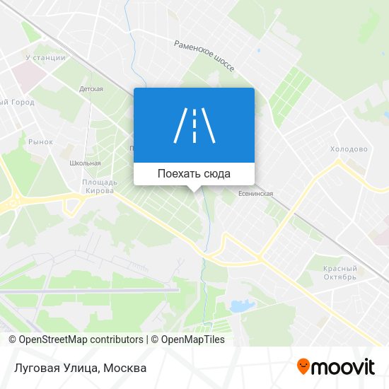 Карта Луговая Улица