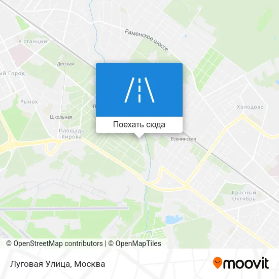 Карта Луговая Улица
