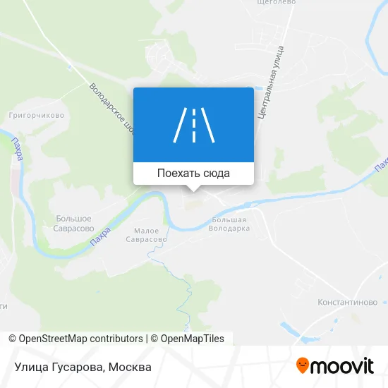 Карта Улица Гусарова