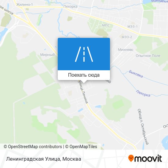 Карта Ленинградская Улица