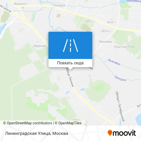 Карта Ленинградская Улица