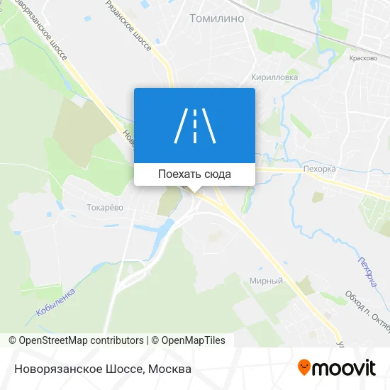 Карта Новорязанское Шоссе