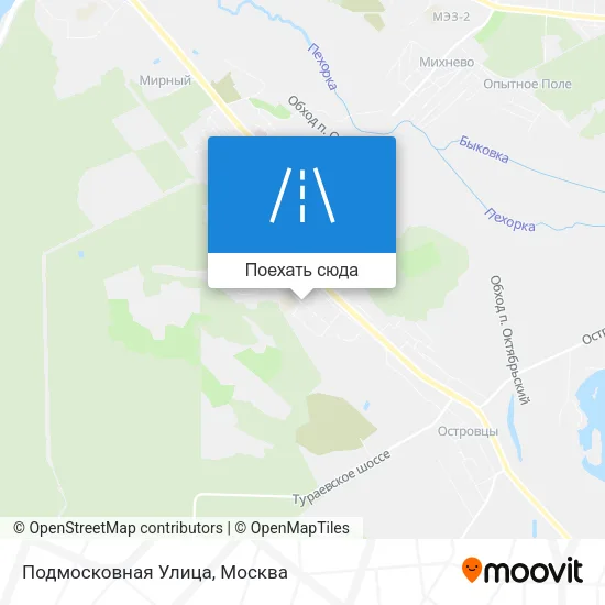 Карта Подмосковная Улица
