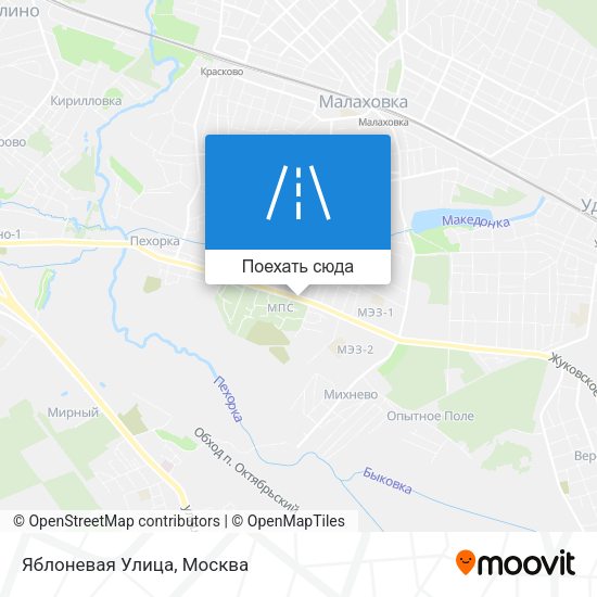 Карта Яблоневая Улица