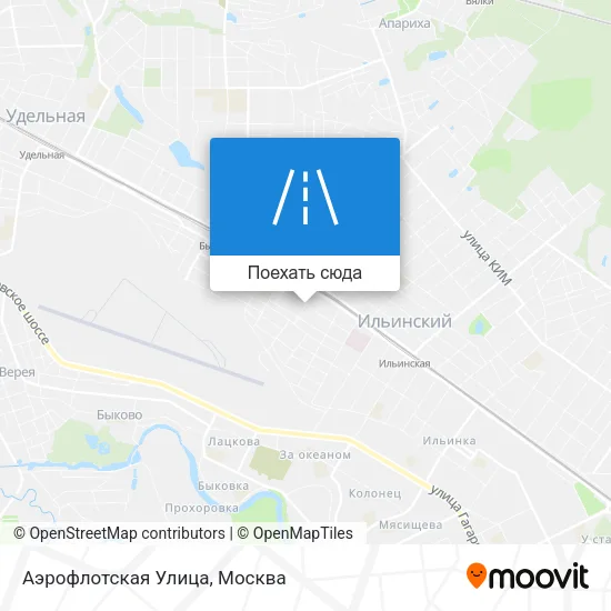 Карта Аэрофлотская Улица