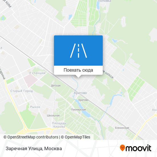 Карта Заречная Улица
