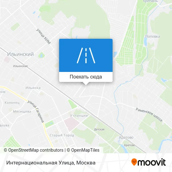 Карта Интернациональная Улица