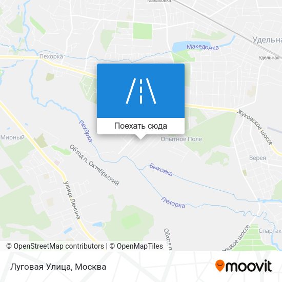 Карта Луговая Улица