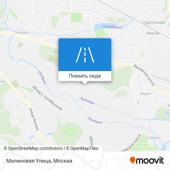 Карта Малиновая Улица