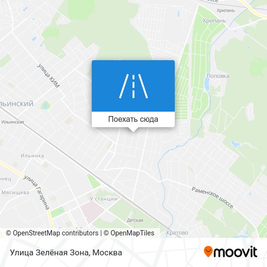 Карта Улица Зелёная Зона