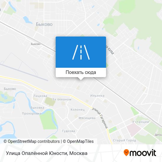 Карта Улица Опалённой Юности