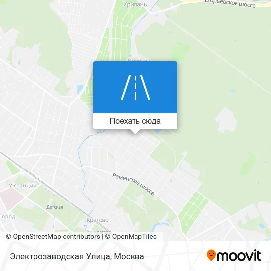 Карта Электрозаводская Улица