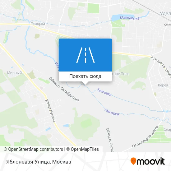 Карта Яблоневая Улица