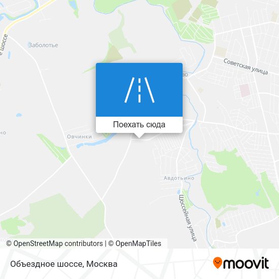 Карта Объездное шоссе