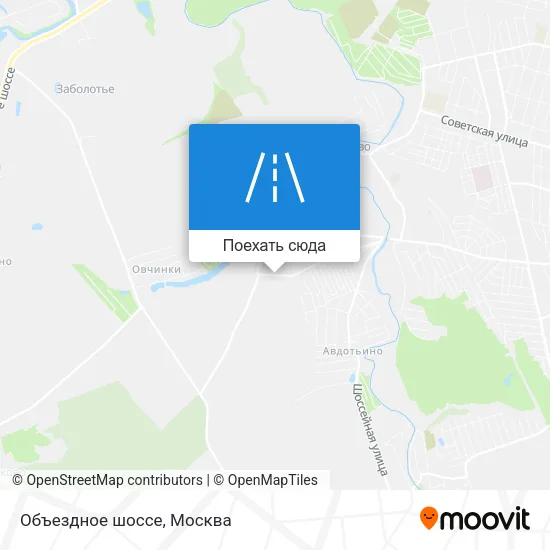 Карта Объездное шоссе