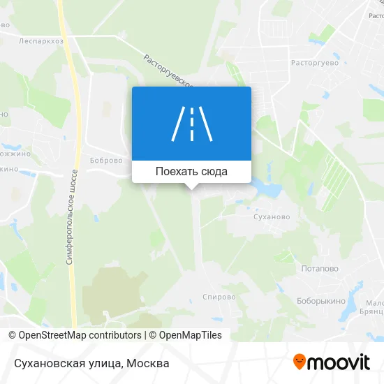 Карта Сухановская улица