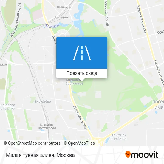 Карта Малая туевая аллея