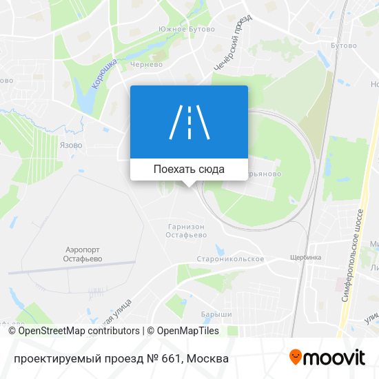Карта проектируемый проезд № 661