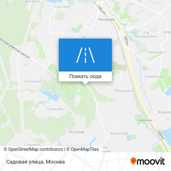 Карта Садовая улица