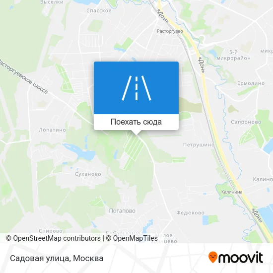 Карта Садовая улица