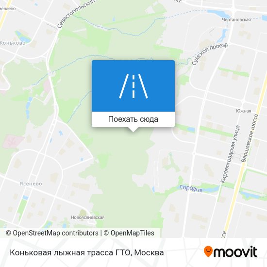 Карта Коньковая лыжная трасса ГТО