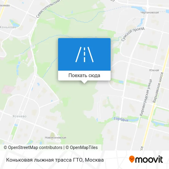 Карта Коньковая лыжная трасса ГТО