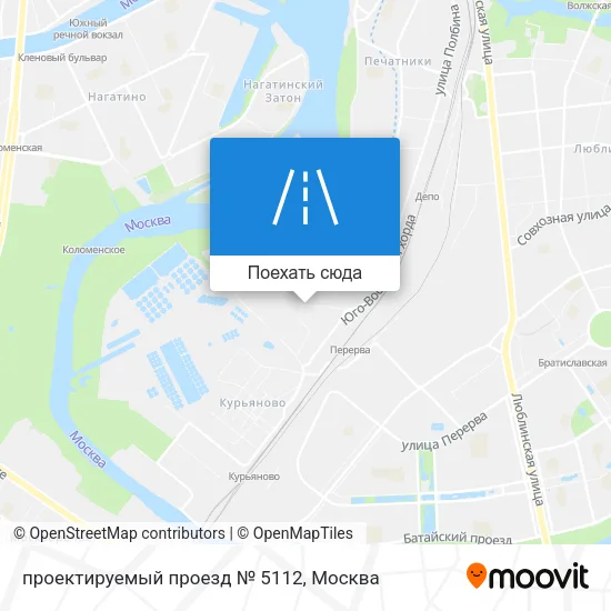 Карта проектируемый проезд № 5112
